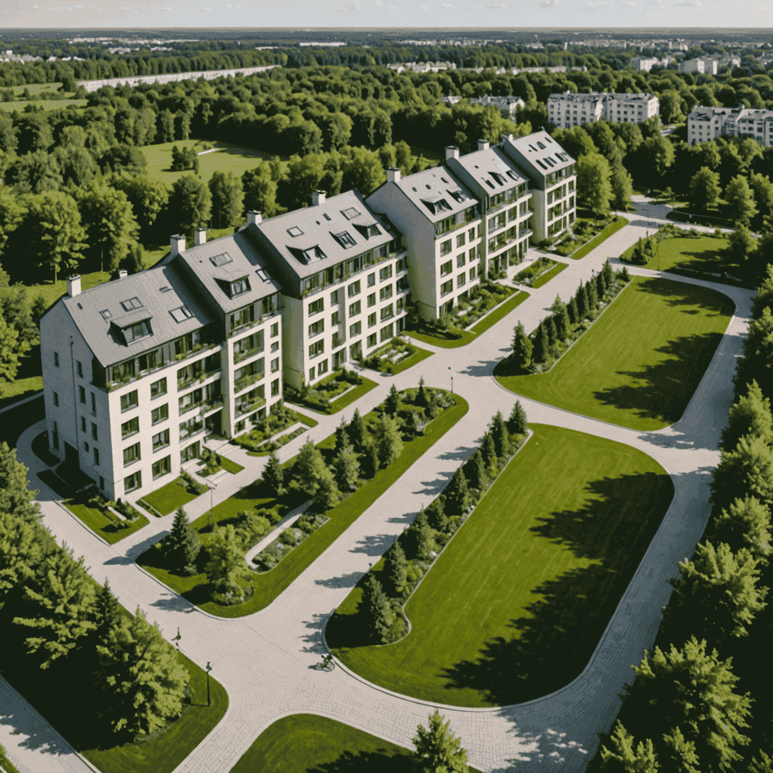 Eleganckie osiedla mieszkaniowe w Dębnikach otoczone zielenią i ścieżkami rowerowymi